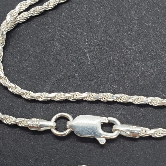 Silver 925 High Polished Rope Chain 1.7mm 22 inches